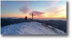 Foto ValBrevenna - Panorami - Tramonto innevato dalla vetta del Monte Proventino